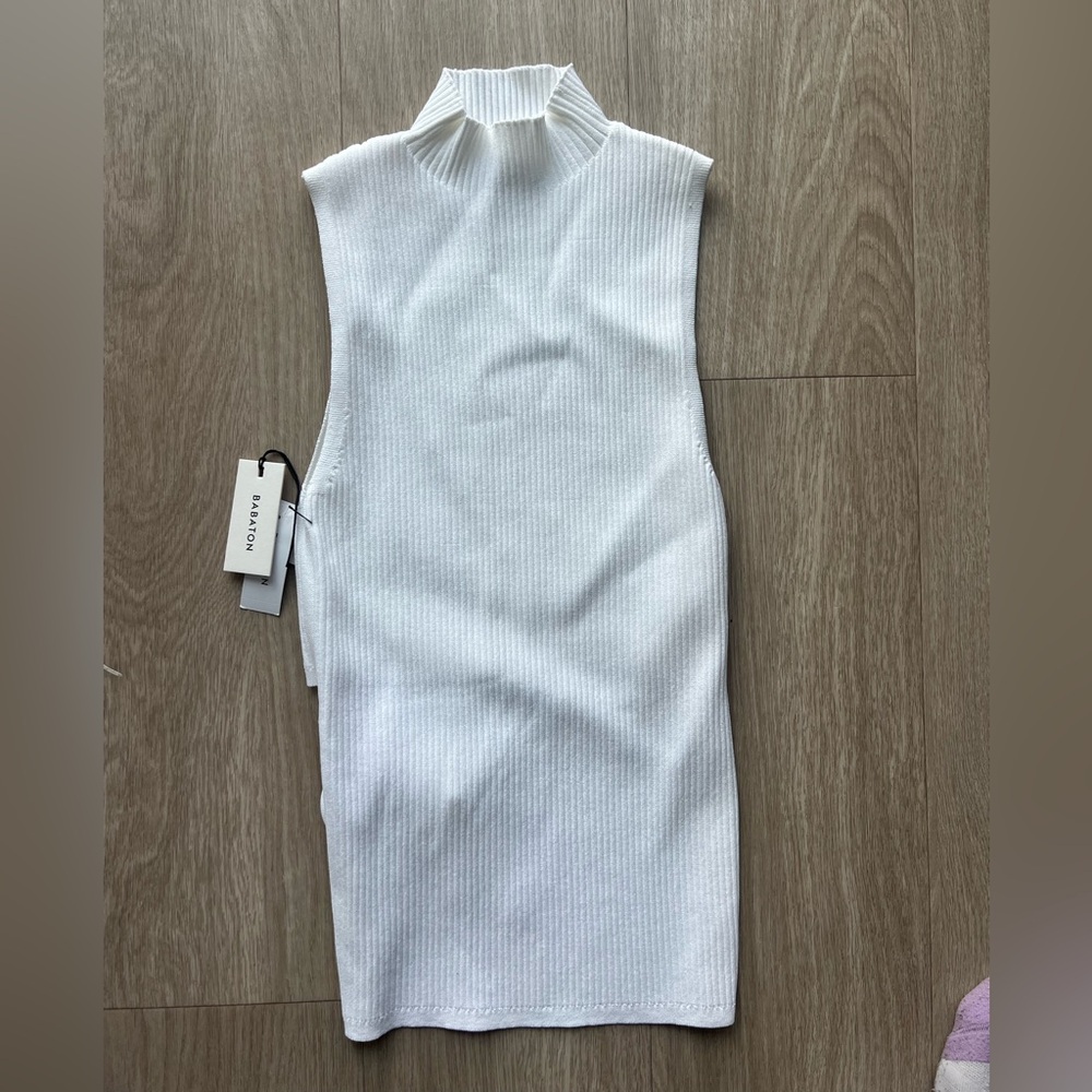 Aritzia Babaton Sculpt knit Tie back tank top - Picture 4 of 8